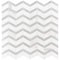 Msi Bianco Dolomite Chevron SAMPLE Polished Marble Mesh-Mounted Mosaic Tile ZOR-MD-0161-SAM - alternate 2